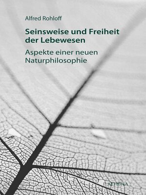 cover image of Seinsweise und Freiheit der Lebewesen